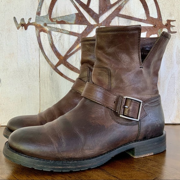Frye Shoes - FRYE Natalie Short Brown Leather Boots. 7.5